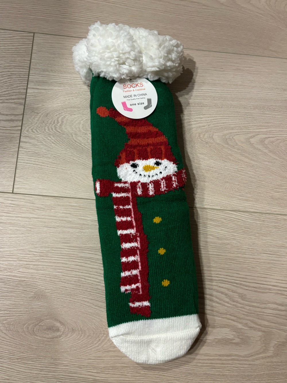 New Snowman Christmas Fuzzy Socks - OS NWT